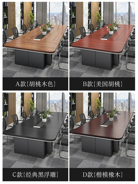 Customized large conference table, long table, chair, office table, minimalist conference table, rectangular strip table for 10