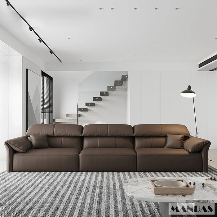 Linlamlim Electric Sofa Convertible for Cinema Living Room | Genuine Leather Electric Multifunction Sofa Bed | Folding Sofa Beds
