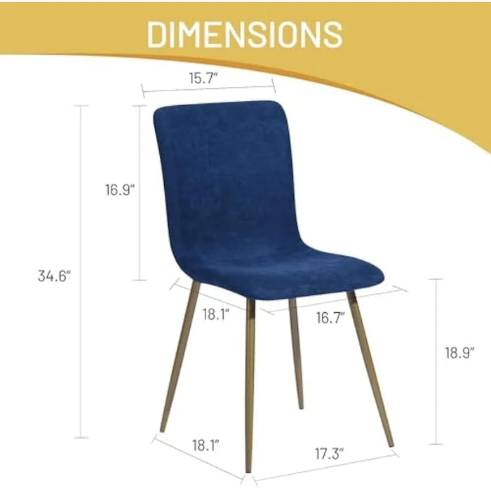 Soft Padded Seat and Back Living Room Chair Modern Velvet Dining Chair Set of 4 Luxury Dining Chairs Interior Furniture Home