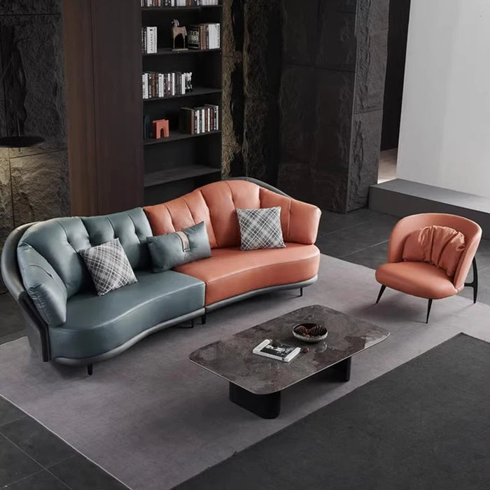 Unusual Ergonomic Banquet Sofa Curved Relax Century Modern Italiano Luxury Sofa Designer Cinema Canape Salon Bedroom Furniture