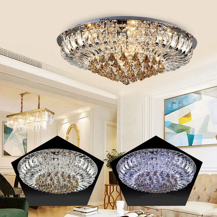 60*30cm Crystal Ceiling Lamp LED Chandelier Dimmable Light DHL