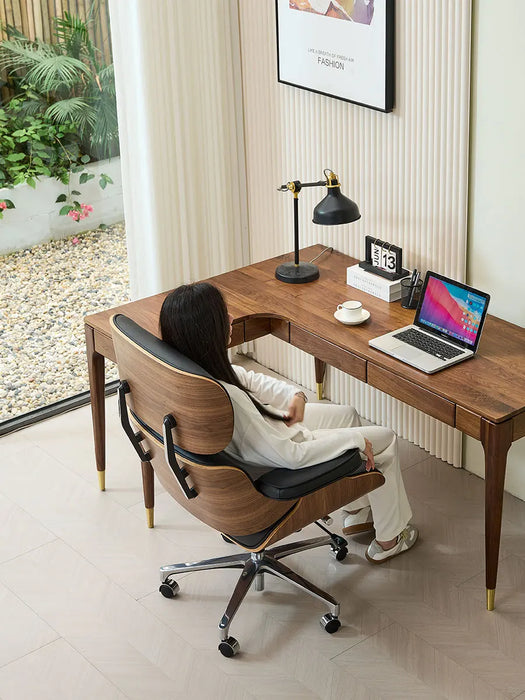 Computer chair, office chair, comfortable business leather large class chair