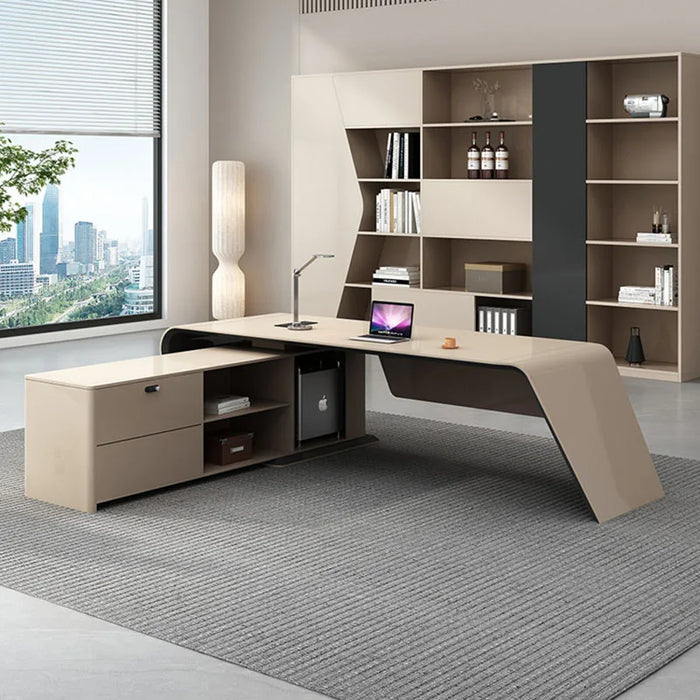 Desktop Meeting Office Desks Storage Computer Conference Workbench Executive Console Scrivania Con Cassetti Luxury Furniture