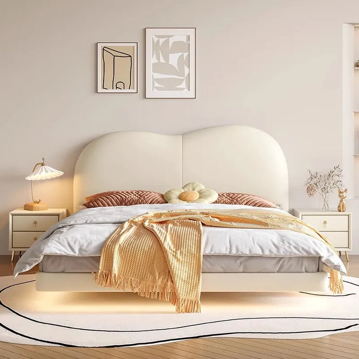 Yellow Glamorous Double Bed Velvet Kawaii Floating Modern Smart Twin Bed Frame Full Size Sleeping Litera Luxury Bedroom Set