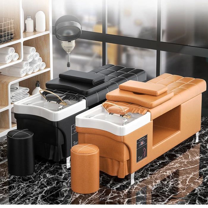 Cosmetic Salon Shampoo Chair Hair Washing Bed Hairdressing Shampoo Chair Head Spa Equipment Sillas Barber Shop Furniture ZT50SC