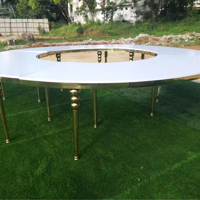 Round Dining Table Wedding Table Gold Stainless Steel French Dining Tables