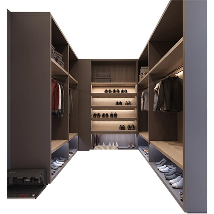 Bedroom custom L shape walk-in wardrobe cabinet closet