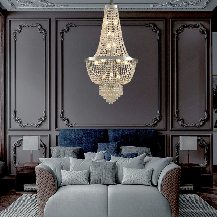 Modern style light luxury crystal lamp for porch hall living room villa royal chandelier