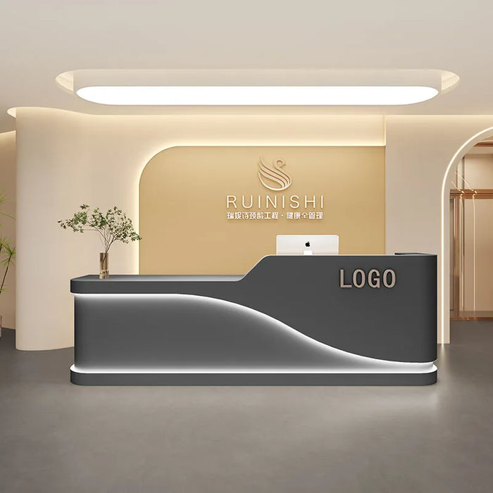 Shop Podium Reception Desk Cash Beauty Salon White Barbershop Simple Reception Desk Supermarket Comptoir Caisse Bar Furniture
