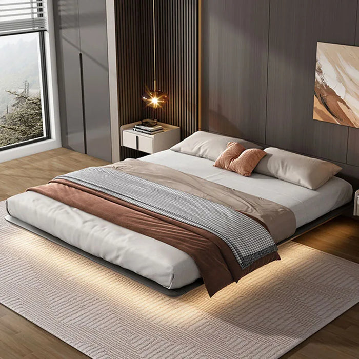 Modern Wooden Bed With Storage Platform Frame Structure With Storage Twin Bed Floating Free Shipping Chambre Home Furniture
