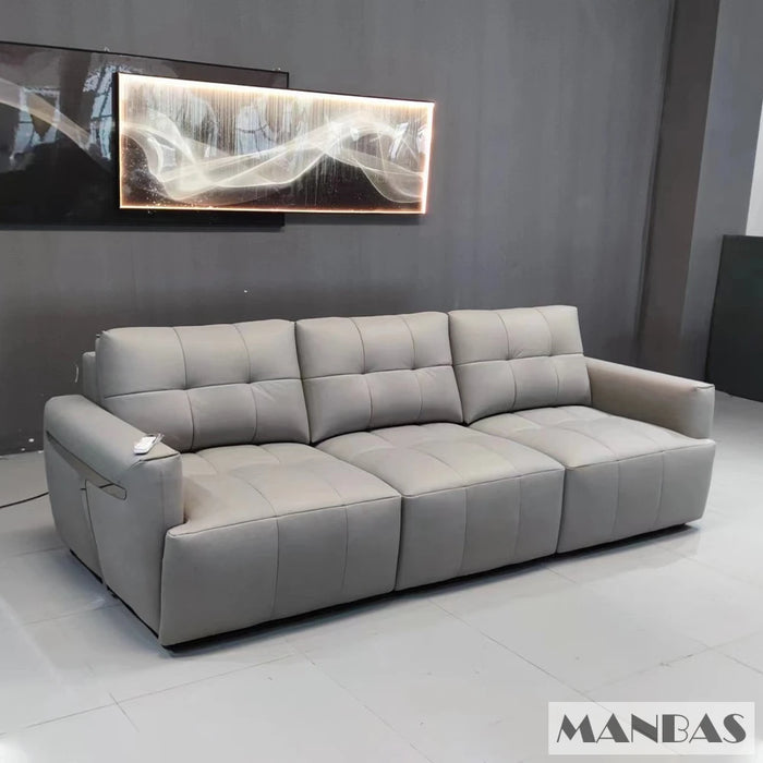MINGDIBAO Electric Convertible Sofa Bed Italian Genuine Leather Couch Multifunction Folding Sofas Beds for Cinema Free Shipping