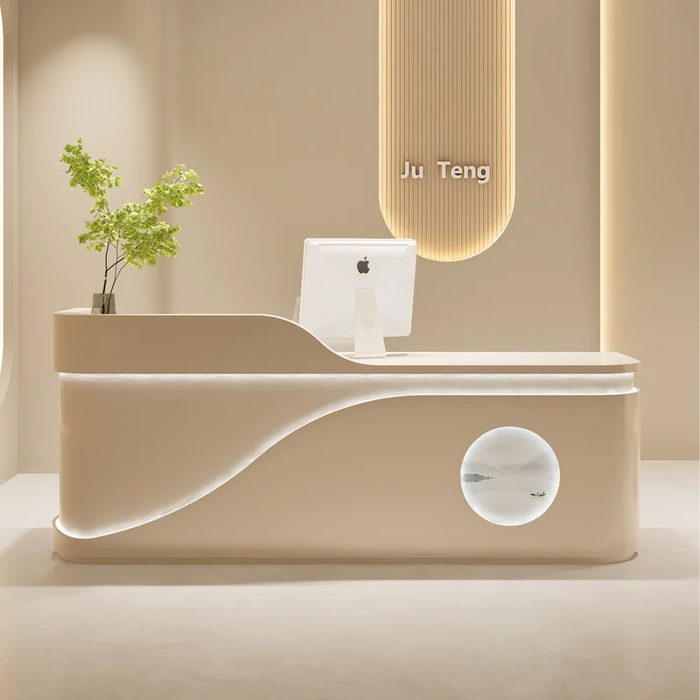 Modern Front Reception Desks Counter Podium Shop Commercial Standing Reception Desks Computer Escritorios De Oficina Furniture