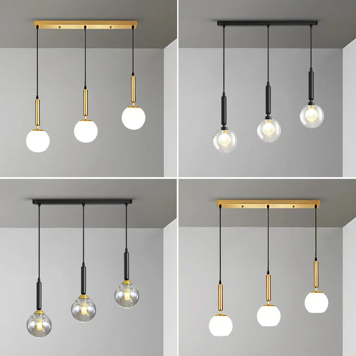 Nordic Modern Bedroom Bedside Creative Glass Restaurant Chandelier Bar Counter Clothing Store Milk Tea Shop Small Chandelier