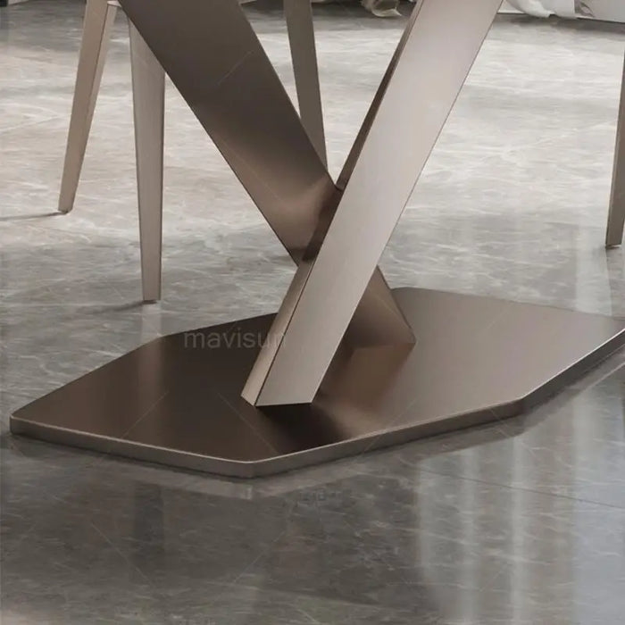 Dinning Table With 6 Chairs Nordic Minimalist Kitchen Furniture Household Light Luxury Marble Modern Creative Dinning Table Set