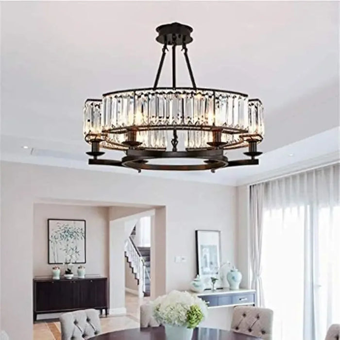 Modern Elegant Round Chandelier Ceiling Light Crystal Droplets Simply Stunning Effect crystal chandelier