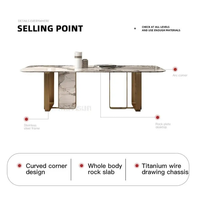 Marble Kitchen Table With 4 Chairs Dining Table Modern Simple Center Restaurants Dining Room Table Basse Home Furniture