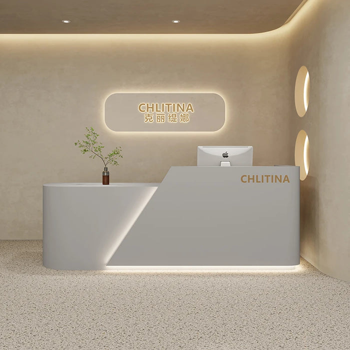 Commercial Club Reception Desks Podium Modern Executive Corner Reception Desks Standing Mostrador Recepcion Luxury Furniture