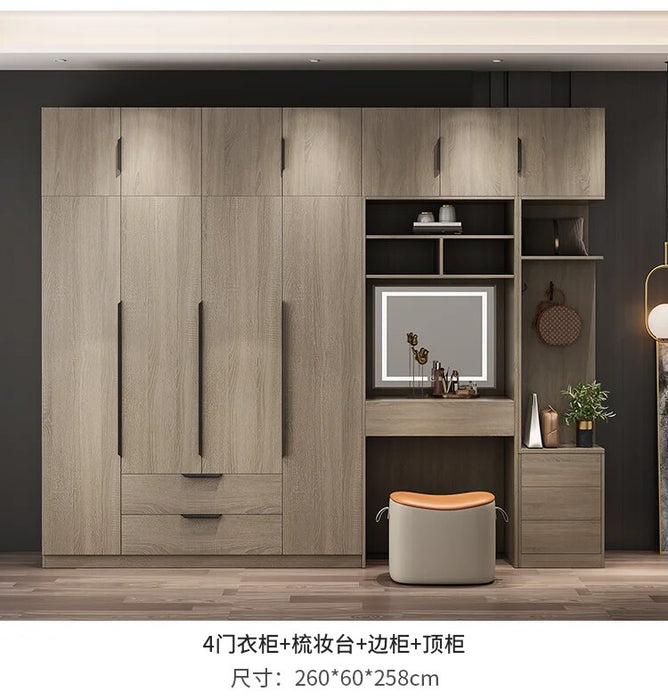 Jeans Organizer Wardrobe Drawers Wooden Storage Simple Modern Wardrobe Hanger Space Saver Divider Bedroom Roperos Furniture