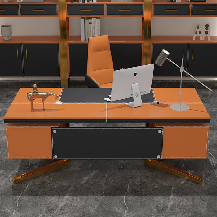 Luxury Computer Modern Desk Workstation Drawers Counter Executive Desk Storage Console Escritorios De Oficina Office Furniture