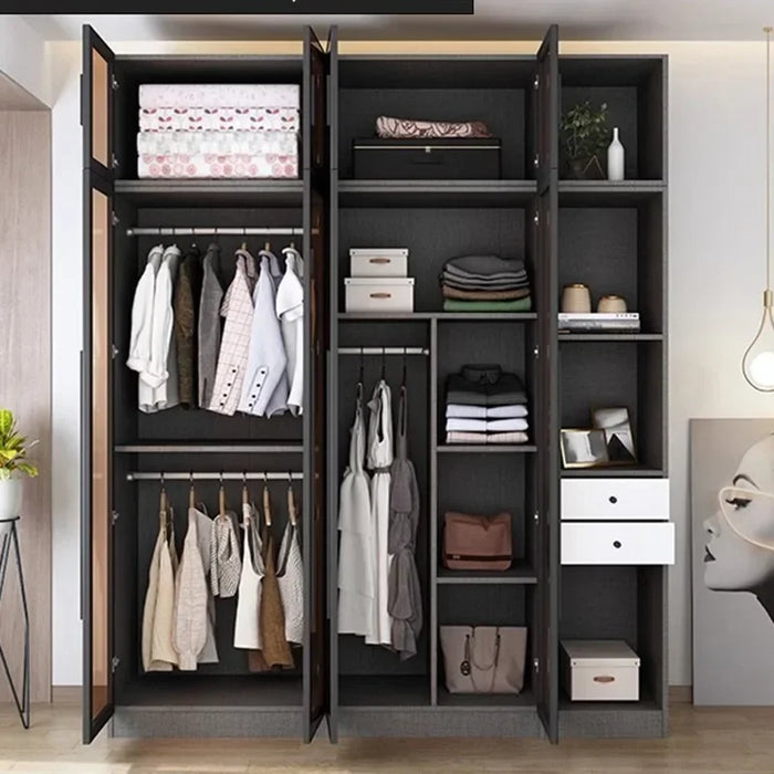 Wooden Cabinet Wardrobes Closet Drying Rack Storage Cupboard Wardrobes Closet Rack Organizer Hogar Muebles Salon Furniture