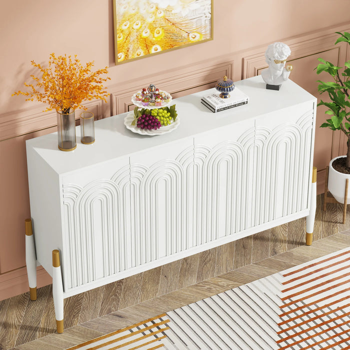 Tribesigns Sideboard Buffet Cabinet with Storage, 59" Kitchen Storage Cabinet with 4 Doors, Accent Console Television Table