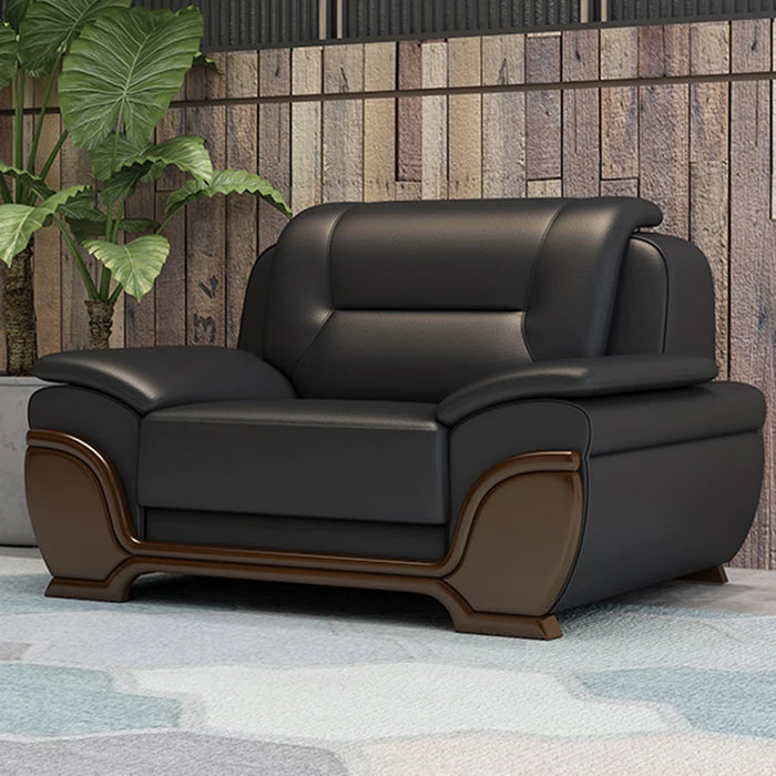 Vintage Leather Sofa Organizer Minimalist 3 Seater Luxury Couch Adults Wooden Ergonomic Divani Soggiorno Living Room Furniture
