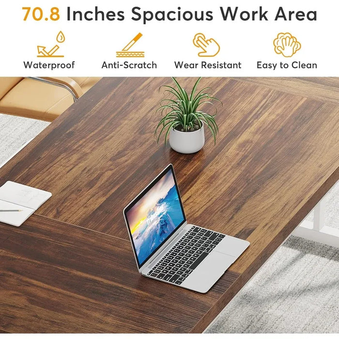 Executive Desk, Large Computer Office Desk Workstation, Modern Simple Style Laptop Desk Study Writing Table Business Furniture
