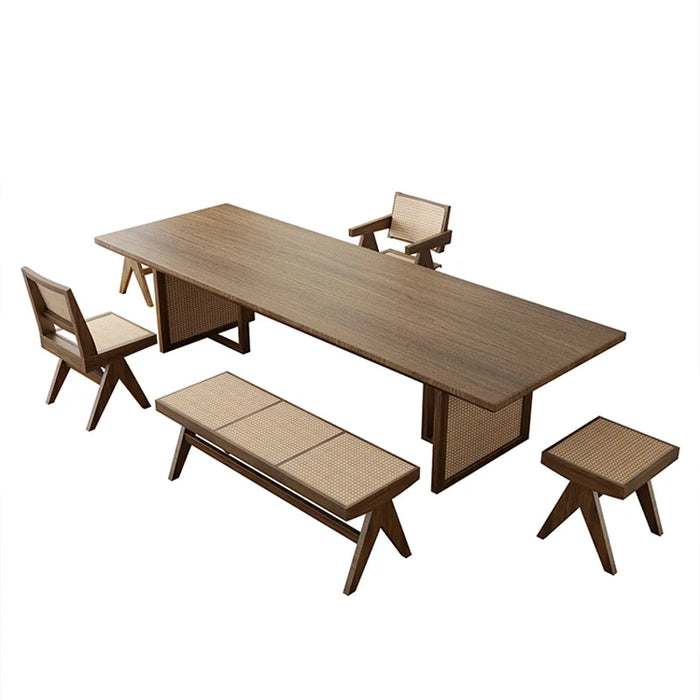 Chinese Dining Room Sets Wooden Luxurious Large Eclectic Kitchen Table Chairs Set Rustic Sillas Comedor Kitchen Furniture