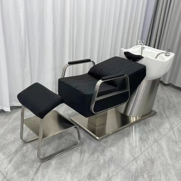 Barber Equipment Shampoo Chair Basin Relaxing Head Spa Bed Shampoo Chair Stylist Luxury Mobile Potable Relaxing Cadeiras Chairs