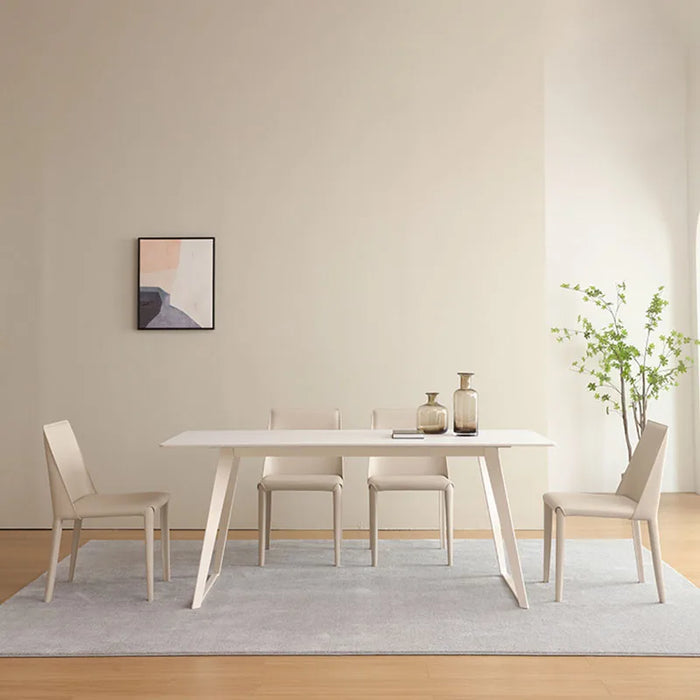 Metal Nordic Dining Chair Minimalist White Luxury Modern Dining Chairs Leather Occasional Sillas Para Comedor Kitchen Furniture