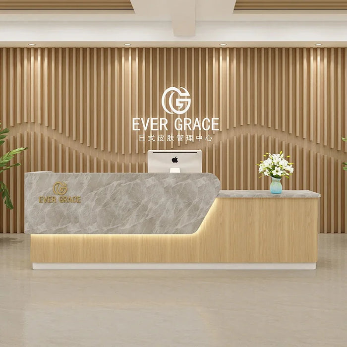 European Corner Reception Desks Computer European Study Modern Cashier Table Mobile Service Bancone Reception Luxury Furniture