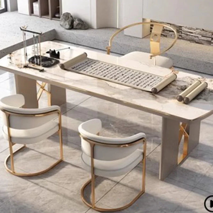 Standing Office Desk Vanity Drawers Reception Luxury Writing Desk Meeting Executive Storage Scrivania Con Cassetti Furniture