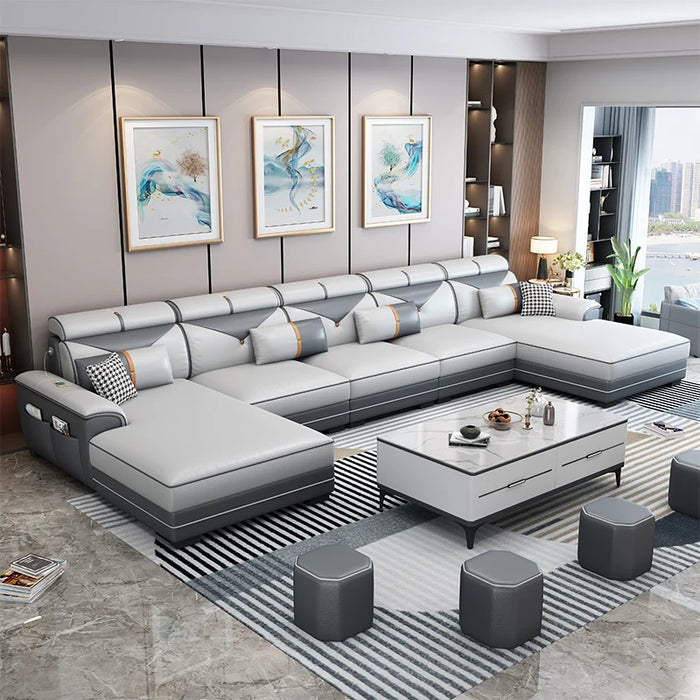 Nordic size cloth sofa modern simple living room corner detachable and washable technology cloth sofa combination set