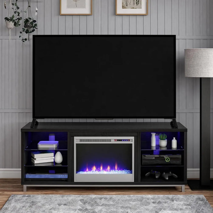 Lumina Fireplace TV Stand for TVs up to 70", White