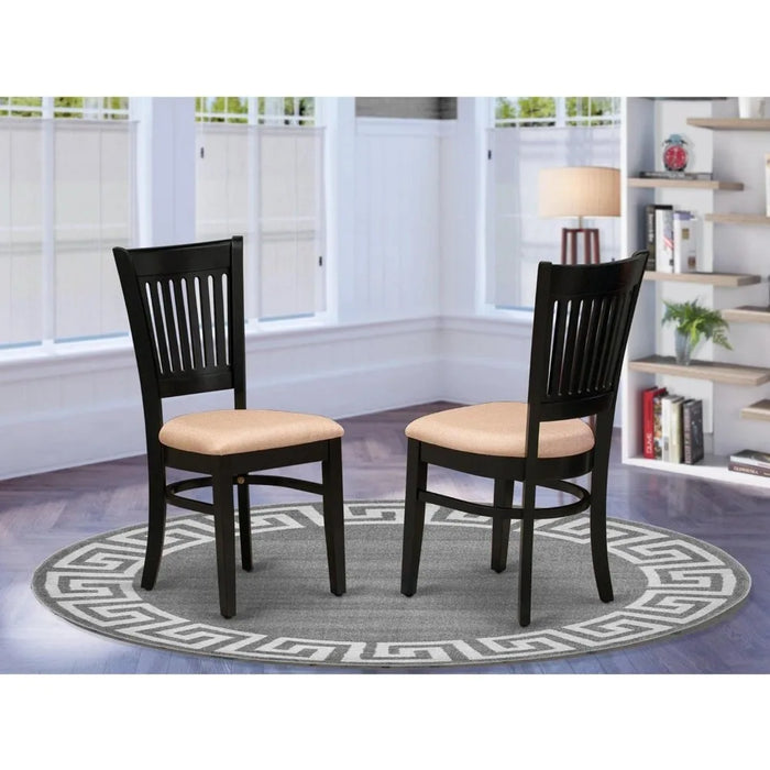 Dining Linen Fabric Upholstered Wood Chairs Set of 2freight Free Chair Room Furniture Home