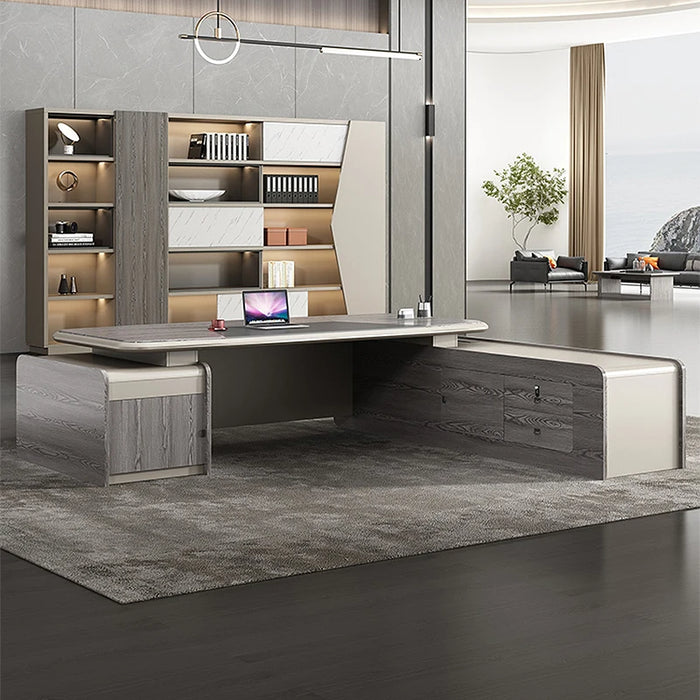 L Shaped Office Desk Conference Mat Writing Manicure Diy Gaming Computer Adjustable Height Luxury Bureau Meuble Modern Furniture