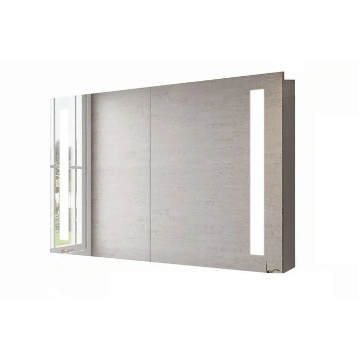 Led Mirror Bathroom Mirrors Aluminum Bathroom Cabinet With Sensor Switch Double Door Surface Mount Adjustable Shelf Fixture Home