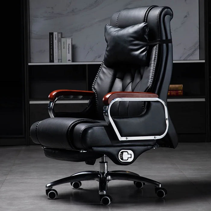 Mobile Restaurant Office Chairs Leather Lounge Luxury Armchair Chairs Swivel Relaxing Italian Fauteuil Living Room Furniture
