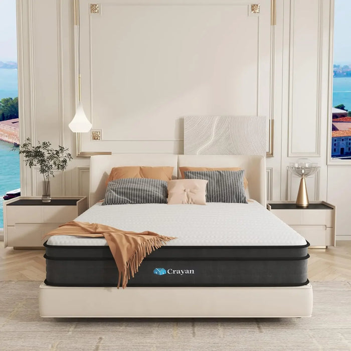 Full Mattress, 12 Inch Memory Foam Mattress Full Size  Hybrid Mattress in a Box with Individual Pocket Spring Pressure Relief
