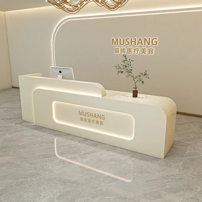 Modern Simple Reception Desk Cabinet Information Office Luxury Front Lectern Reception Desk Escritorios De Oficina Furniture