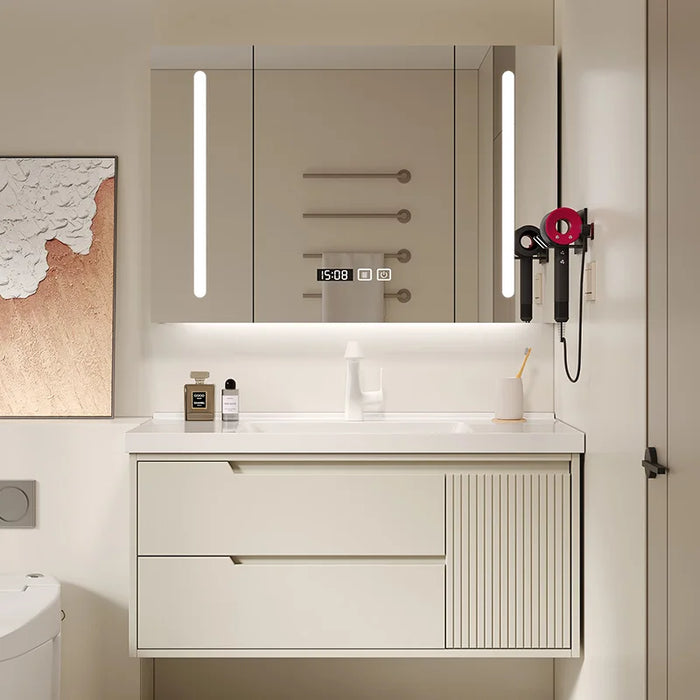 Sink Drawer Wall Bathroom Cabinet Mirror Luxury Mirror Bathroom Cabinet Storage Wooden Badezimmer Schrank Home Furniture YQ50BC
