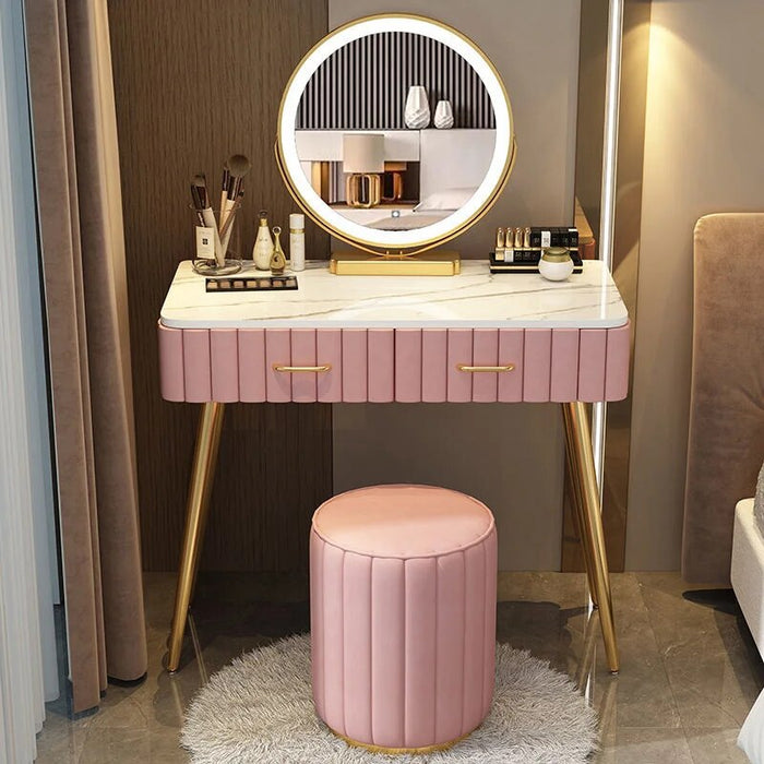 Modern Minimalist Dressing Table Mirror White Dressing Table Multi-functional Integrated Muebles De Dormitorio Bedroom Furniture