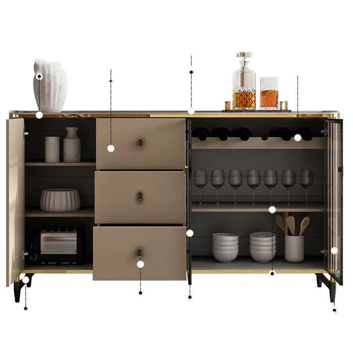 Chinese Corner Sideboard Nordic Rustic Dining Shelves Modular Luxury Sideboard Storage Szafka Kuchenna Farmhouse Furniture HDH