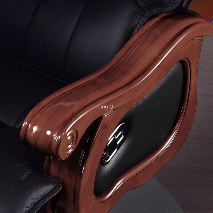 Living Room Massage Office Chair Mobile Leather Comfy Rotating Armchair Meditation Footrest Chaise De Bureaux Office Furniture