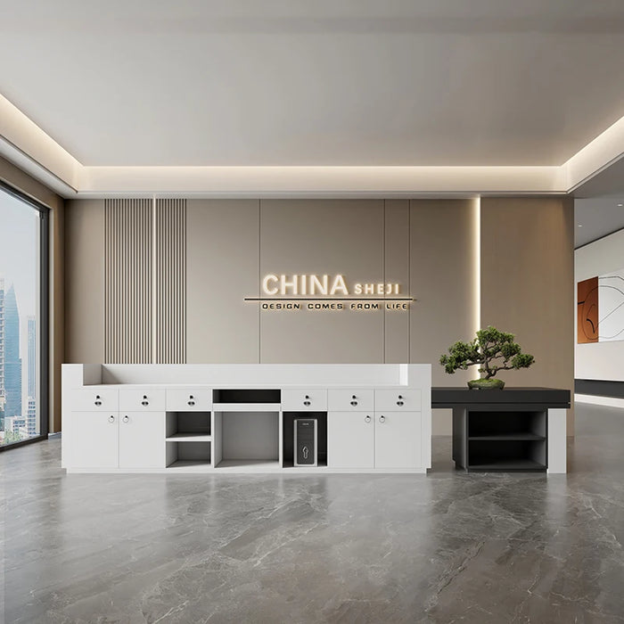 Beauty Salon Reception Desks Executive Counter Pulpit Front Reception Desks Luxury Escritorios De Oficina Office Desk Furniture