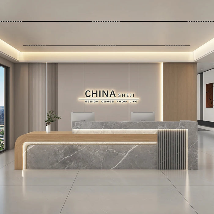 Mobile Bar Counter Reception Desk Office Supermarket Hotel Luxury Conference Reception Desk Modern Bureau Meuble Furniture