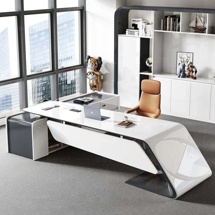 Wide Standing Office Desks Organiser Storage Executive Laptop Computer Desks White Drawers Mesa Ordenador Modern Furniture
