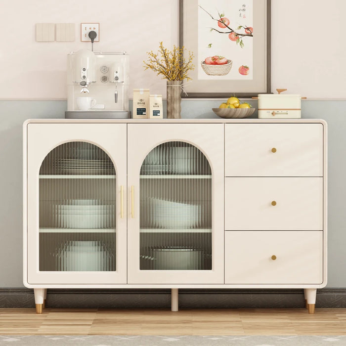 Luxury Buffet Sideboard Bed Side Table Drawers House Display Modern Kitchen Sideboard Glass Side Meuble Cuisine Home Furniture