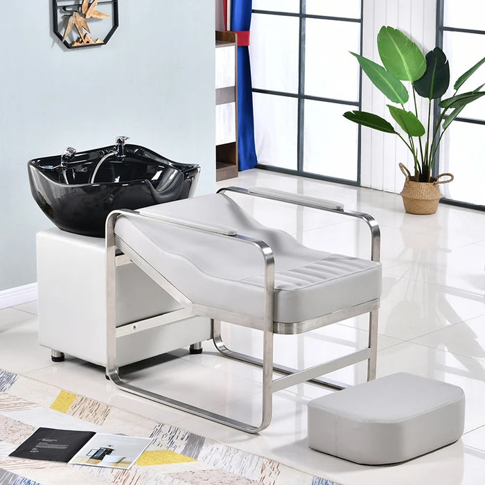 Stylist Hairdressing Shampoo Chairs Luxury Barber Shop Stool Hair Wash Head Spa Shampoo Chairs Fotel Fryzjerski Furniture QF50SC