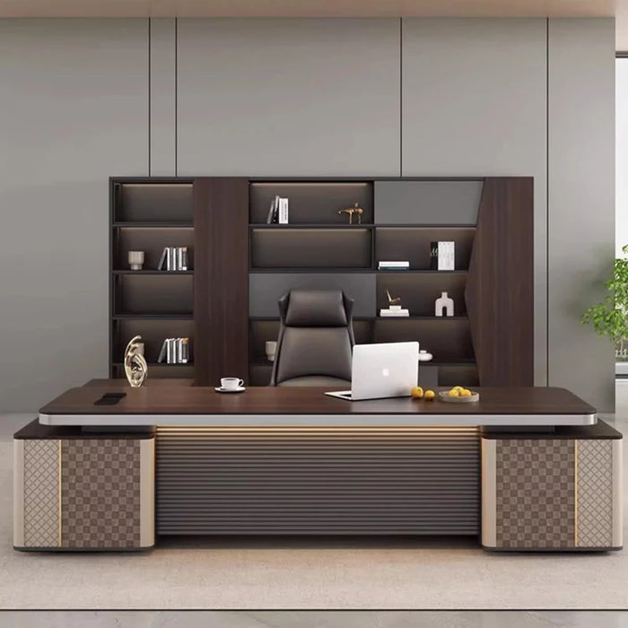L Shaped Gaming Desk Study Corner Executive Reception Office Desk Drawers Writing Storage Mesa De Escritorio Office Furniture